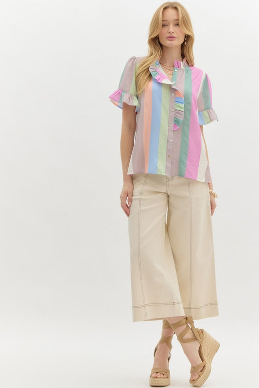 Skylar Stripe Top