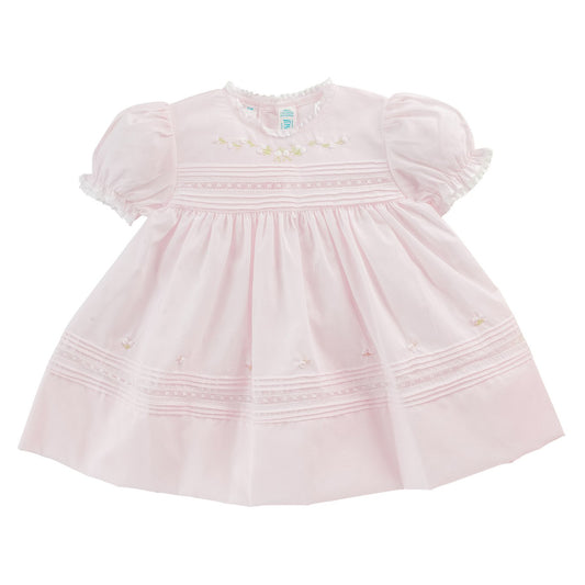 Feltman Pink Floral Bulllions & Lace Dress  #87411