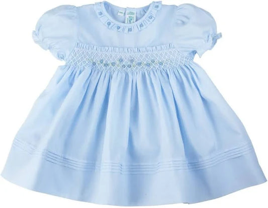 Feltman Blue Secret Garden Dress w/Bloomers