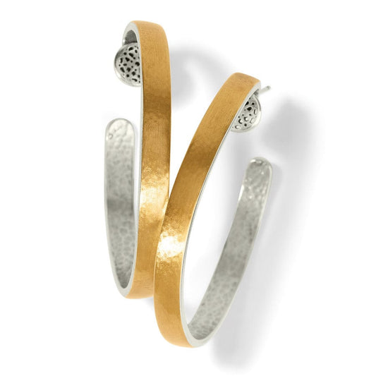 Brighton Ferrara Entrata Medium Hoop Earrings Gold