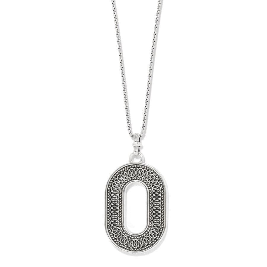 Brighton Ferrara Siena Silver Oval Necklace