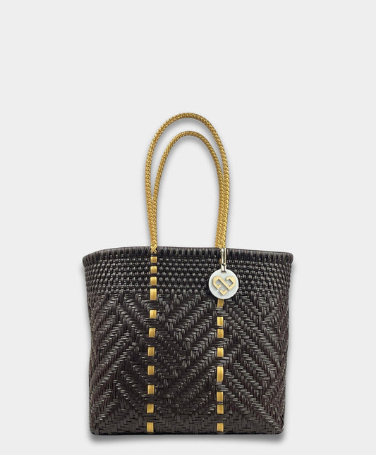 Maria Victoria Glimmer Chocolate Tote Medium