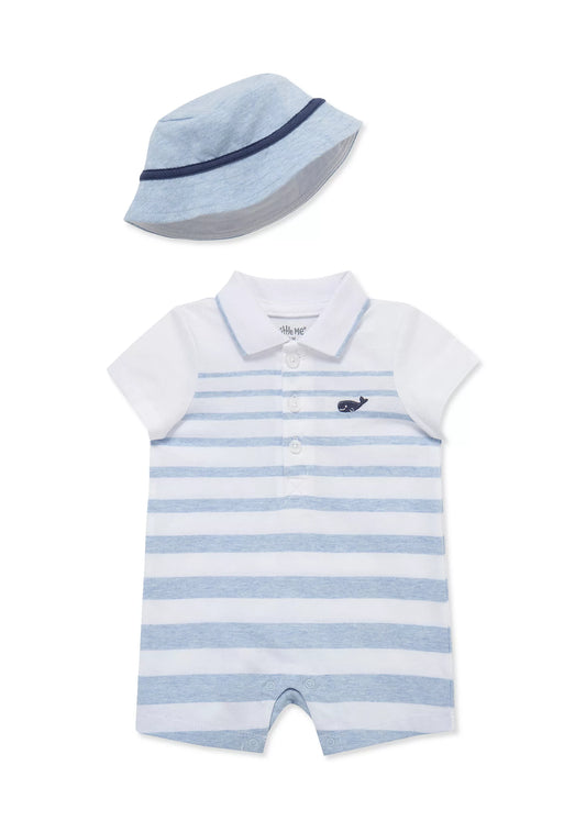 Little Me Hyannis Sailing Blue Romper