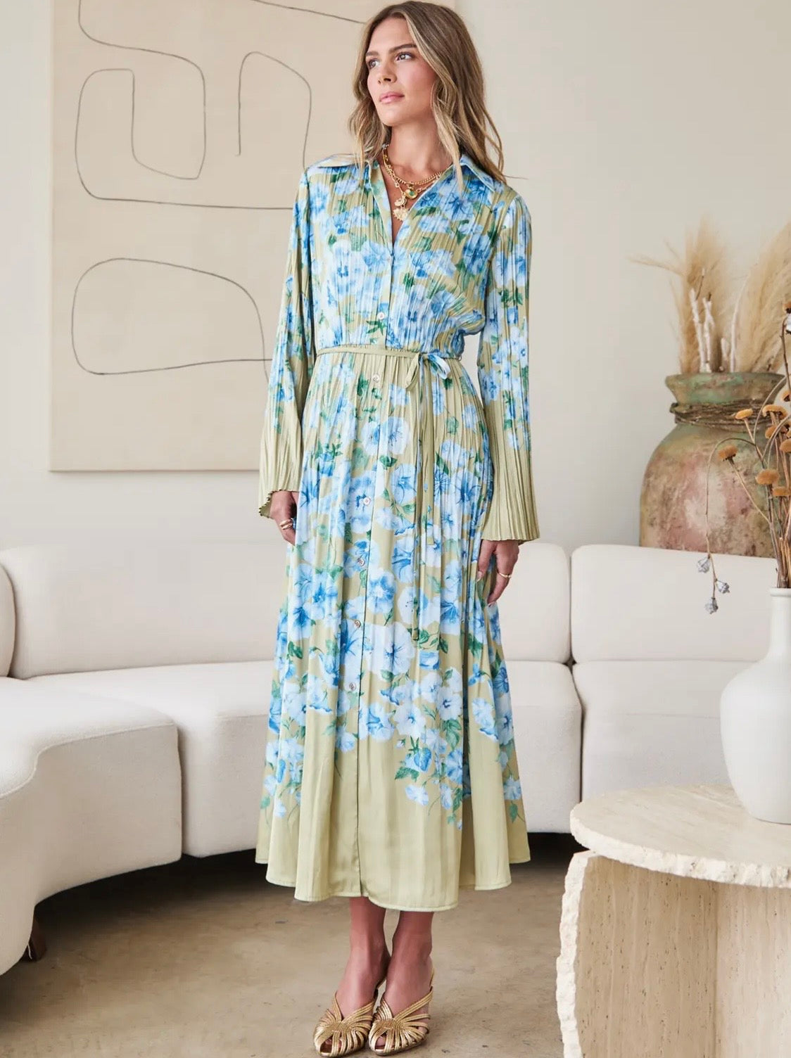 Olive Garden Bloom Midi Dress