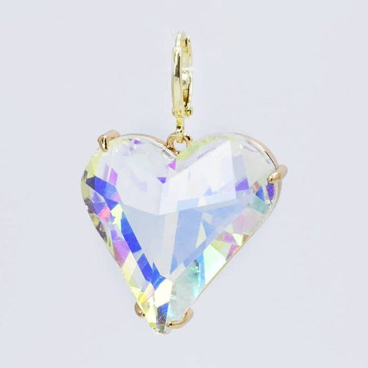 TJ Iridescent Heart Stone Charm/Pendant