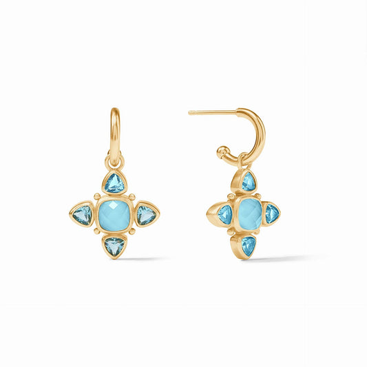JV Aquitaine Hoop & Charm Capri Blue