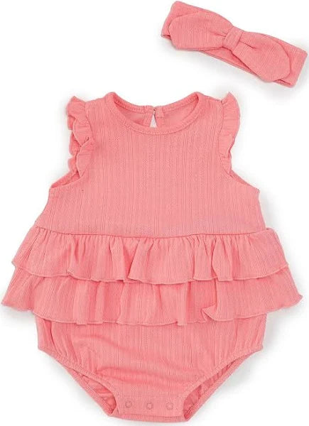 Little Me Pink Knit Bubble