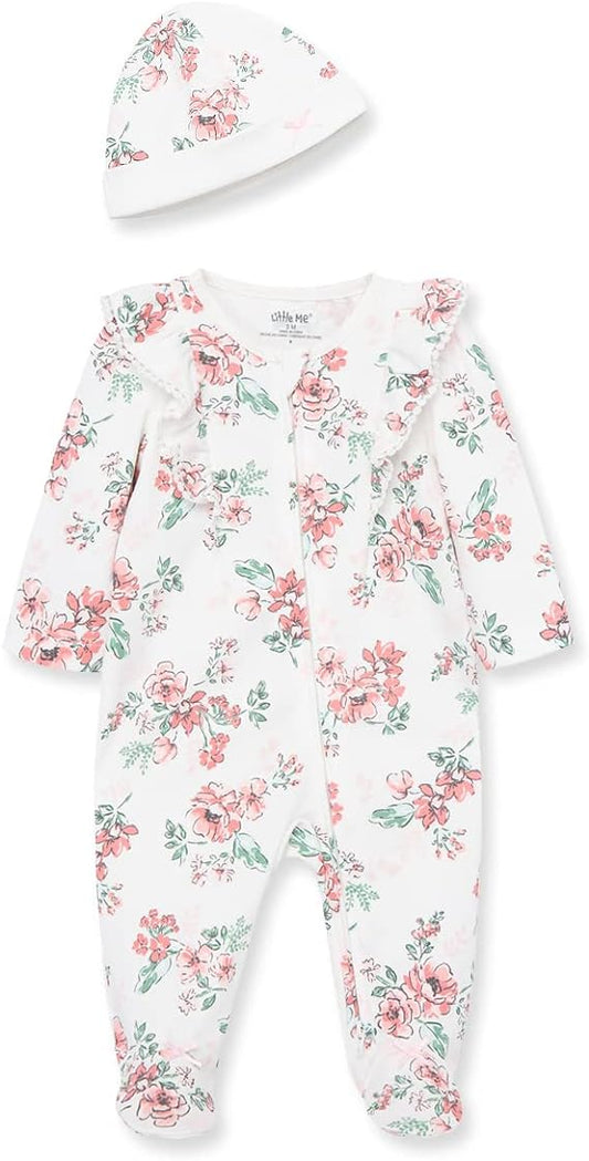 Little Me Whimsical Floral Footie