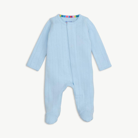 MM Love Lines Blue Pointelle Footie