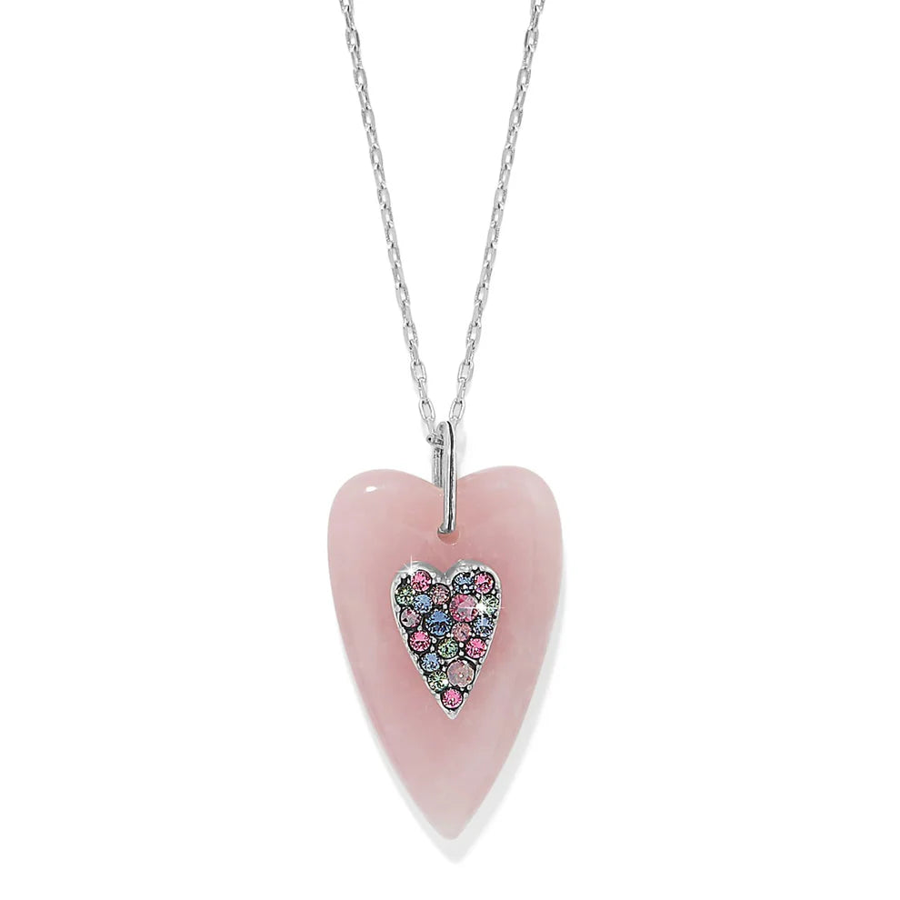 Brighton Love Messages B You Pink Quartz Necklace JM0201