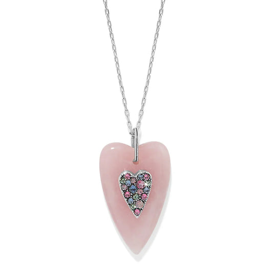 Brighton Love Messages B You Pink Quartz Necklace JM0201