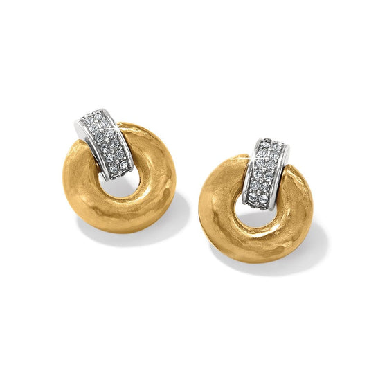 Brighton Meridian Geo Oval Mini Post Drop Earrings