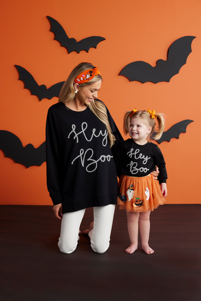 Mud Pie Hey Boo Toddler Sweatshirt