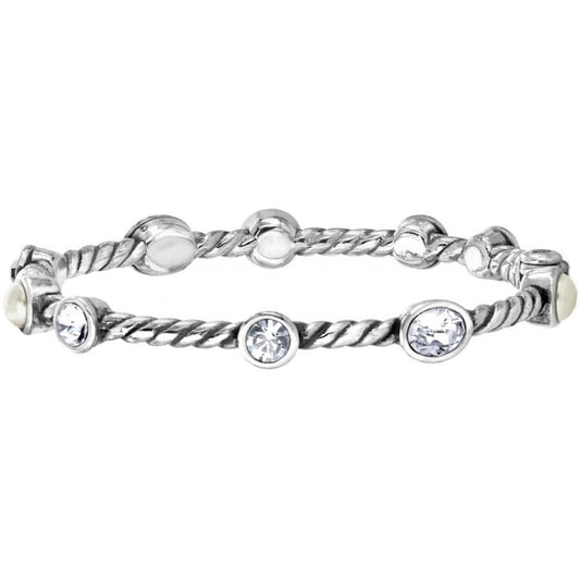 Brighton Silver Monte Carlo Hinged Bangle J38902