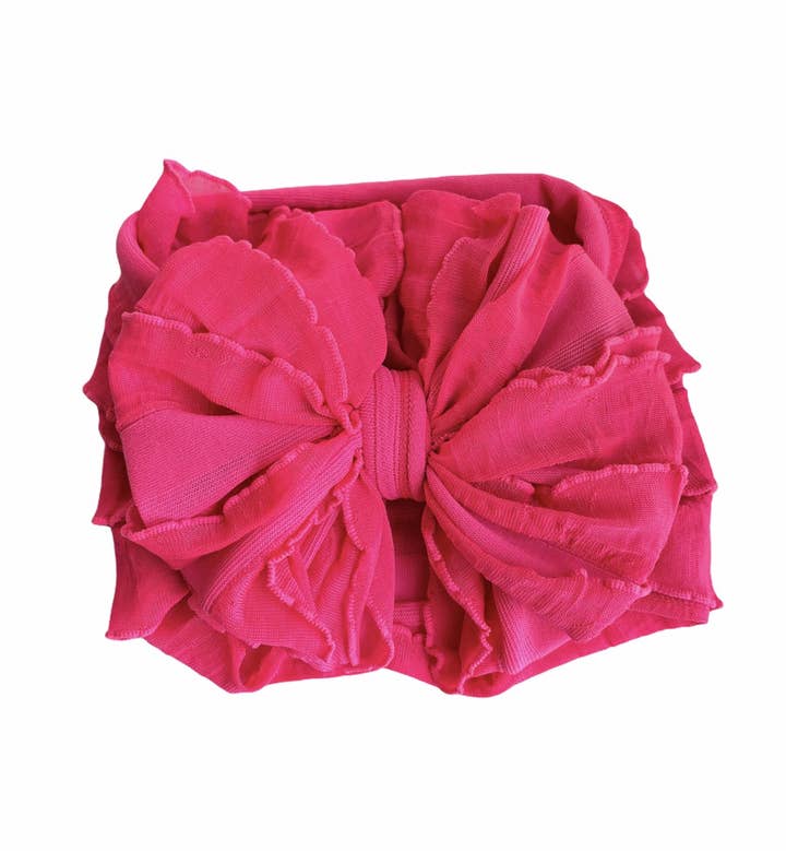 In Awe by Rockin Royalty Ruffled Headband Bows