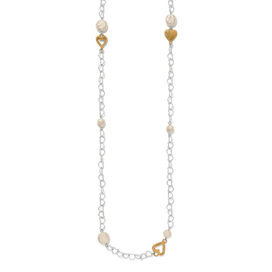 Brighton One Heart Pearl Long Necklace