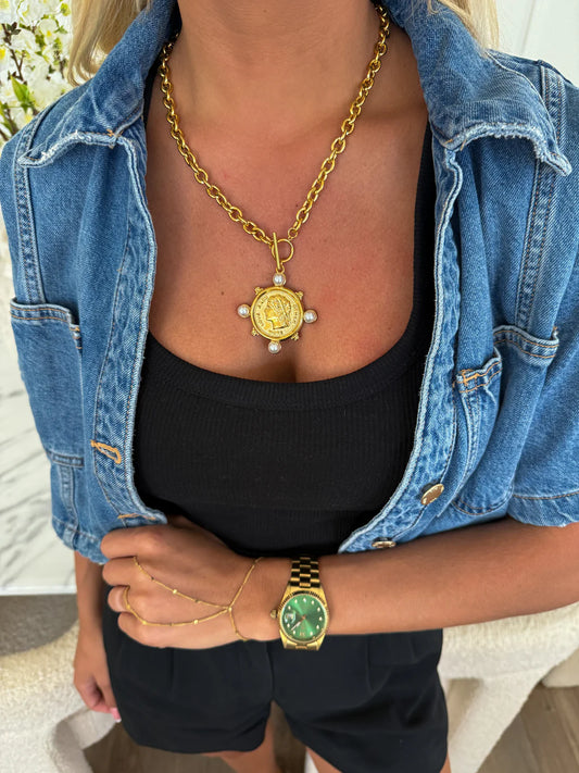 Chan-Sutt Pearls Pearl Coin Necklace