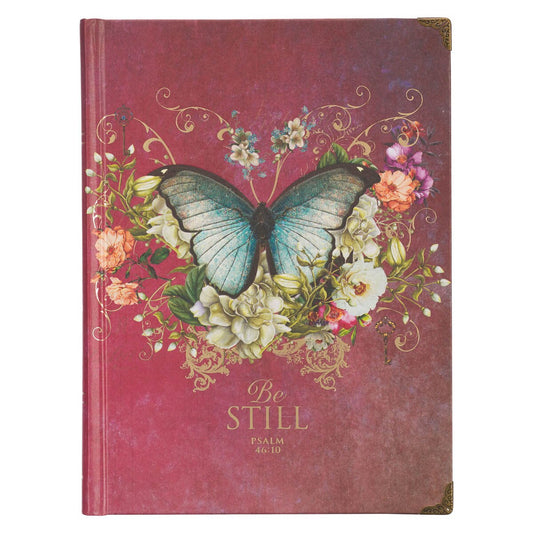Pink Butterfly Be Still Journal