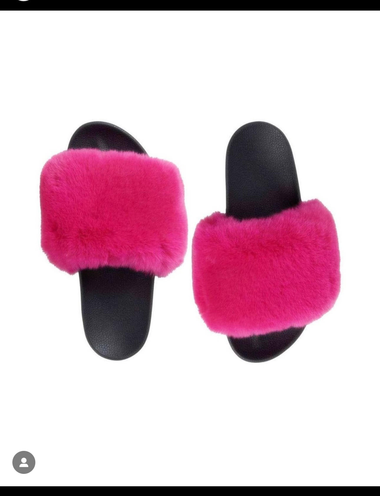 Hot Pink Fuzzy Slippers