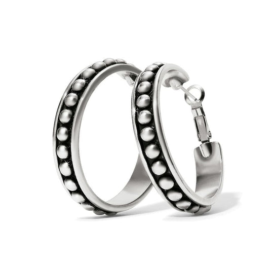 Brighton Pretty Tough Stud Large Leverback Hoop Earrings