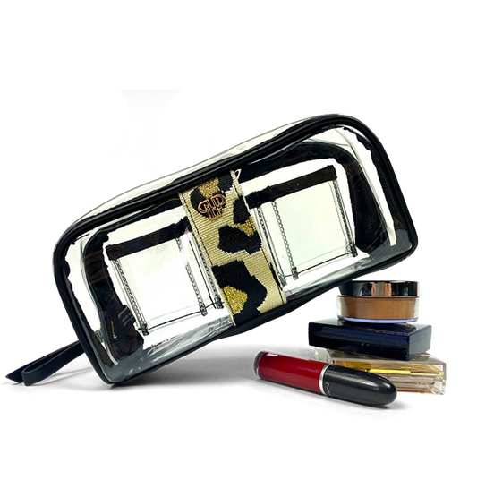 PurseN Bombsell Makeup Case Gold Leopard