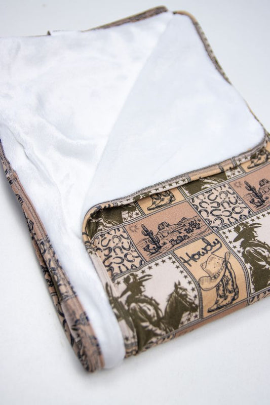 Rockin Royalty Howdy Plains Swaddle Blanket