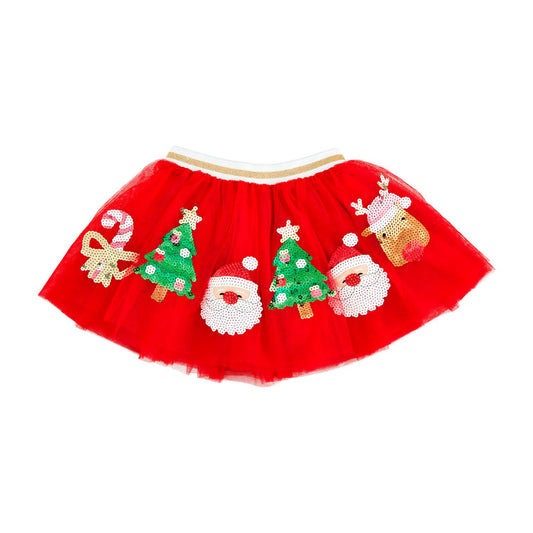 Mud Pie Red Christmas Sequin Tutu