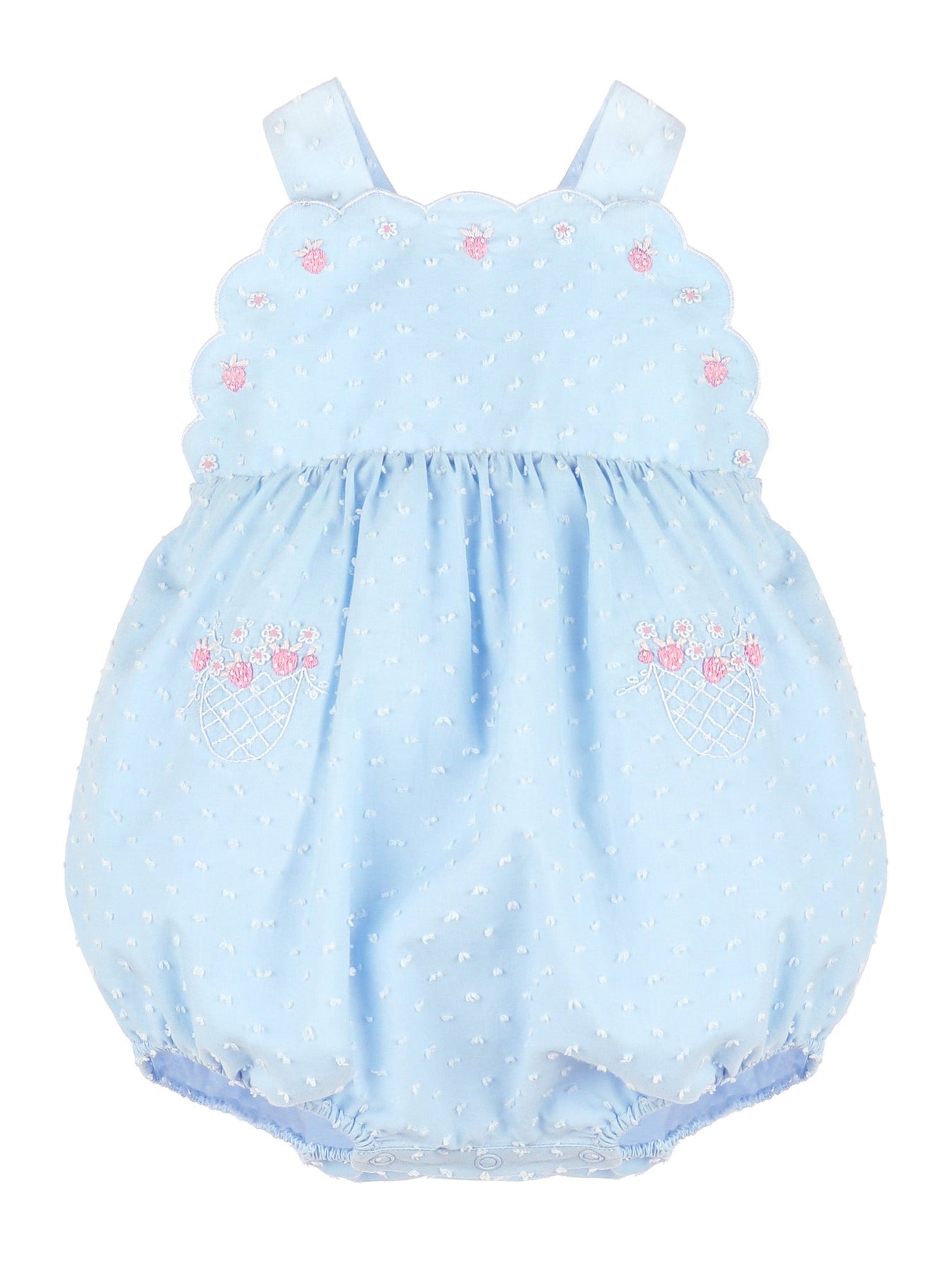 Sophie & Lucas Blue Hobnail Romper