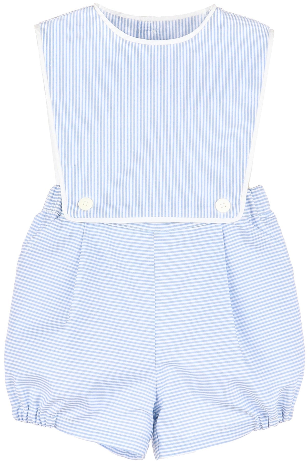 Sophie & Lucas Blue Pin Stripe Romper