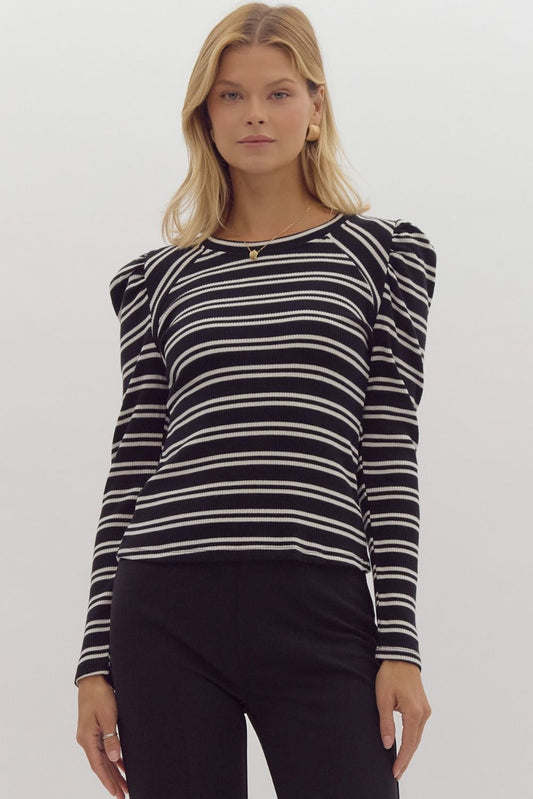 Stripe Knit Top