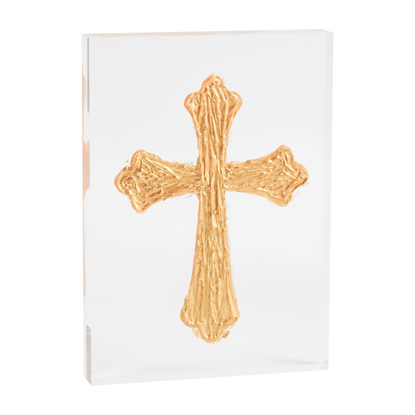 Mud Pie Tall Acrylic Cross Plaque