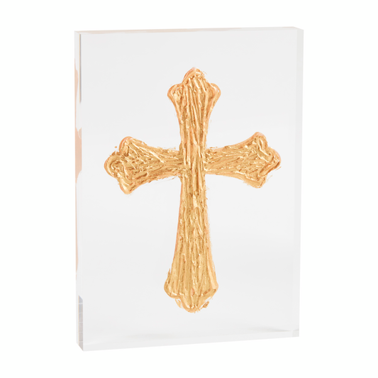 Mud Pie Tall Acrylic Cross Plaque