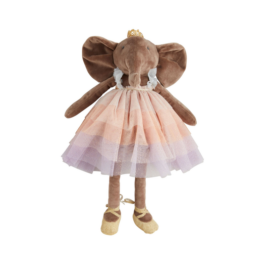 Mud Pie Elephant Velvet Princess Plush
