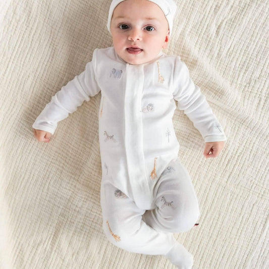 MM  White Serene Safari Footie